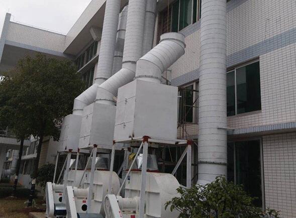上饒鄱陽縣工業園鞋廠飛廢氣處理安裝案例